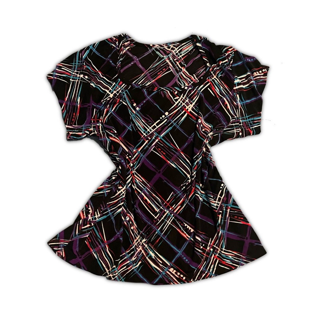 Vintage 80s Geometric Pattern Blouse